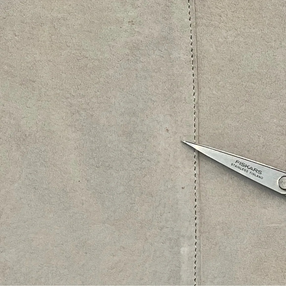 Anthropologie June Women’s Suede Mini Skirt Ruffle Trim Size 6 Cream - Picture 10 of 10